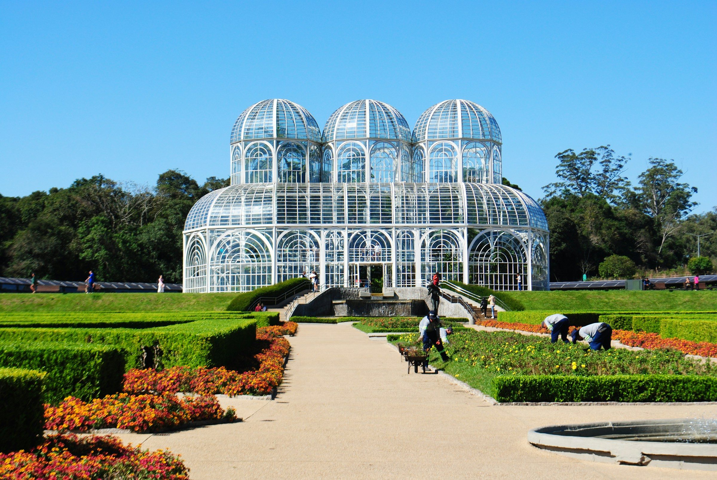 Estufa de vidro do Jardim Botânico de Curitiba.